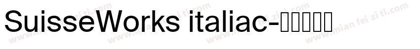 SuisseWorks italiac字体转换